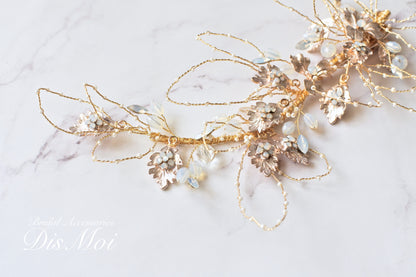 【ヘッドドレス】ヘッドピース ~ブライダルヘッドドレス~ ≪HP-24≫ 【結婚式 ヘアアクセサリー】