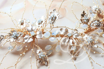 【ヘッドドレス】ヘッドピース ~ブライダルヘッドドレス~ ≪HP-24≫ 【結婚式 ヘアアクセサリー】