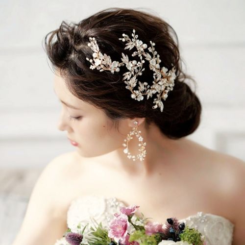 【ヘッドドレス】ヘッドピース ~ブライダルヘッドドレス~ ≪HP-30≫ 【結婚式　ヘアアクセサリー】