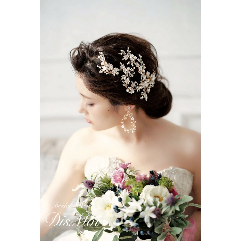【ヘッドドレス】ヘッドピース ~ブライダルヘッドドレス~ ≪HP-30≫ 【結婚式 ヘアアクセサリー】