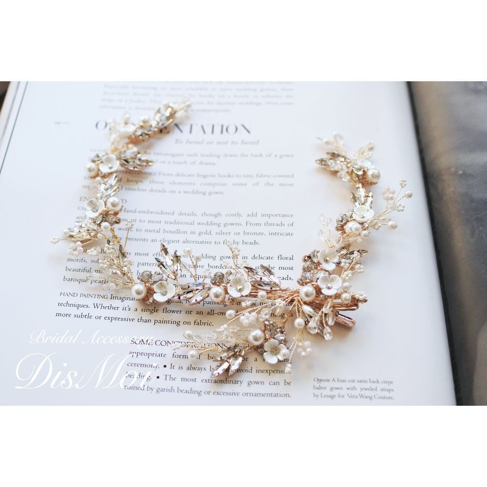 【ヘッドドレス】ヘッドピース ~ブライダルヘッドドレス~ ≪HP-30≫ 【結婚式 ヘアアクセサリー】