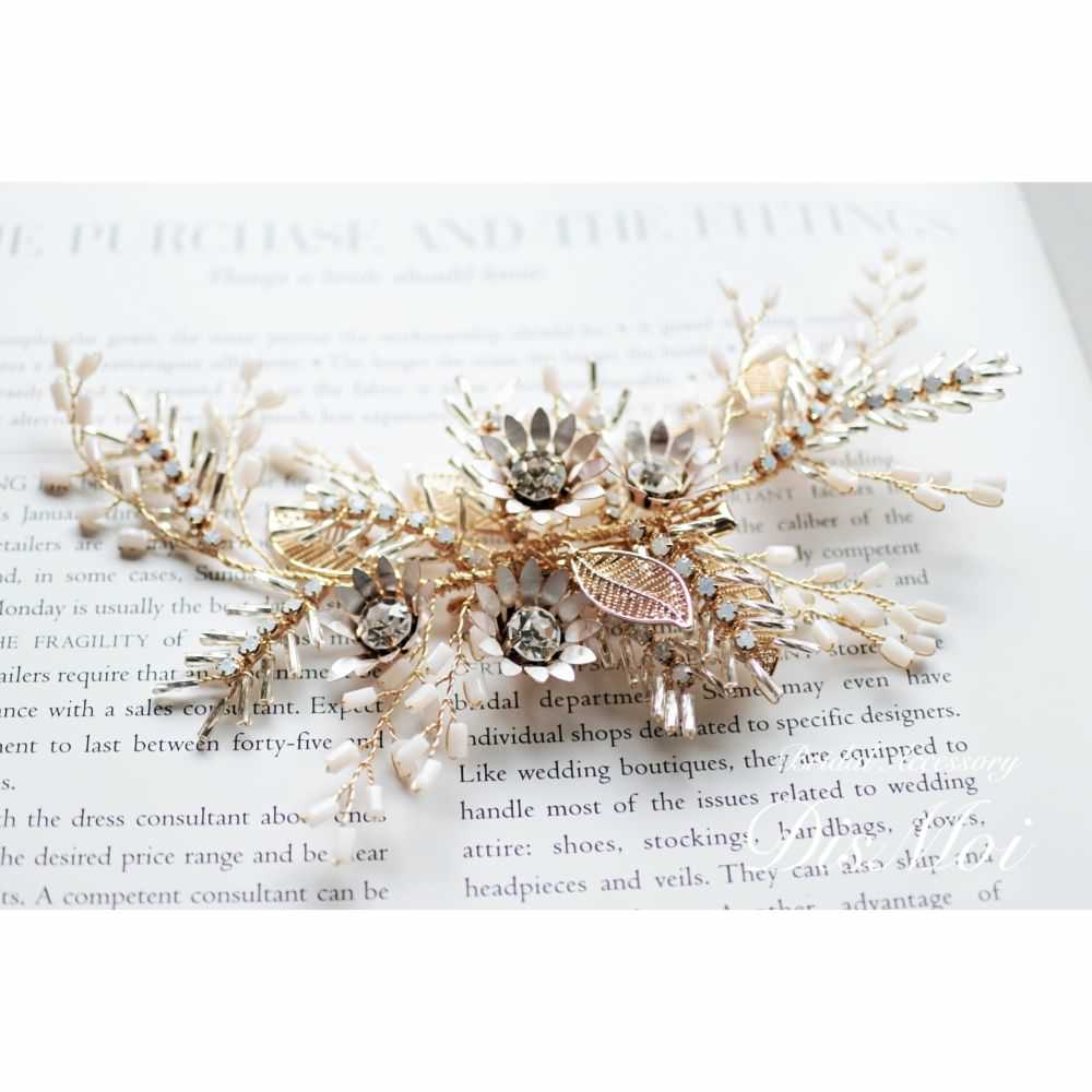 【ヘッドドレス】ヘッドピース ~ブライダルヘッドドレス~ ≪HP-37≫ 【結婚式 ヘアアクセサリー】