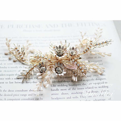 【ヘッドドレス】ヘッドピース ~ブライダルヘッドドレス~ ≪HP-37≫ 【結婚式 ヘアアクセサリー】