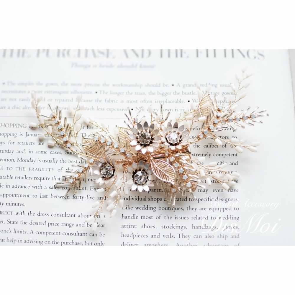 【ヘッドドレス】ヘッドピース ~ブライダルヘッドドレス~ ≪HP-37≫ 【結婚式 ヘアアクセサリー】