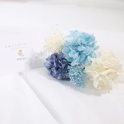 髪飾り セレストブルー【ヘアアクセサリー 花 ドライフラワー プリザーブド】 【結婚式 ヘアアクセサリー】