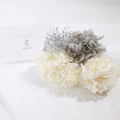 髪飾り アシエ【ヘアアクセサリー 花 ドライフラワー プリザーブド】 【結婚式 ヘアアクセサリー】