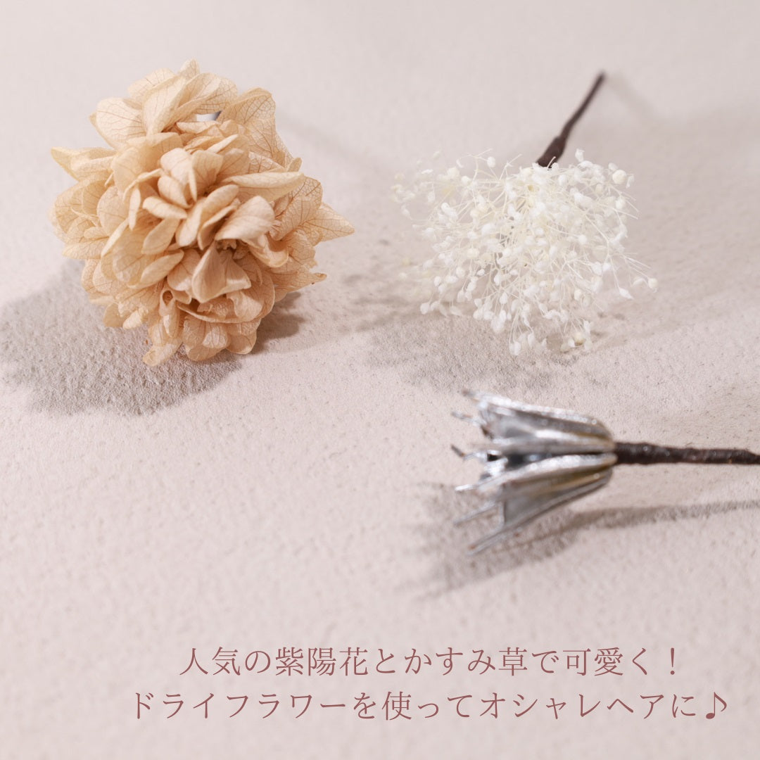 髪飾り オレンジローズ【ヘアアクセサリー 花 ドライフラワー プリザーブド】 【結婚式 ヘアアクセサリー】