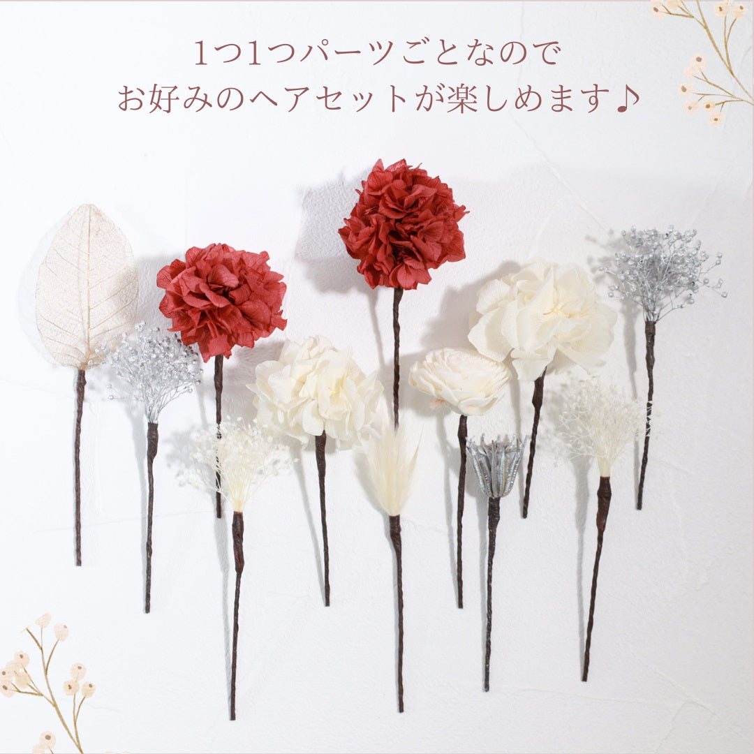 髪飾り ローズ【ヘアアクセサリー 花 ドライフラワー プリザーブド】 【結婚式 ヘアアクセサリー】