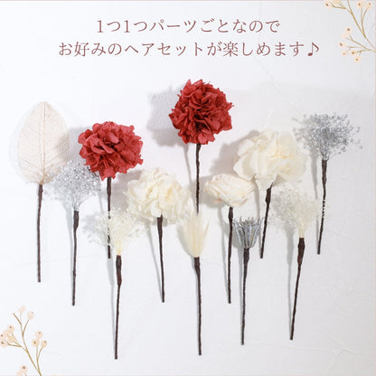 髪飾り ローズ【ヘアアクセサリー 花 ドライフラワー プリザーブド】 【結婚式 ヘアアクセサリー】