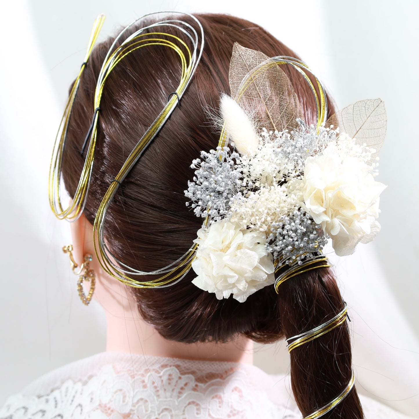 髪飾り ナクレ【ヘアアクセサリー　花　ドライフラワー　プリザーブド】 【結婚式　和装　アクセサリー】