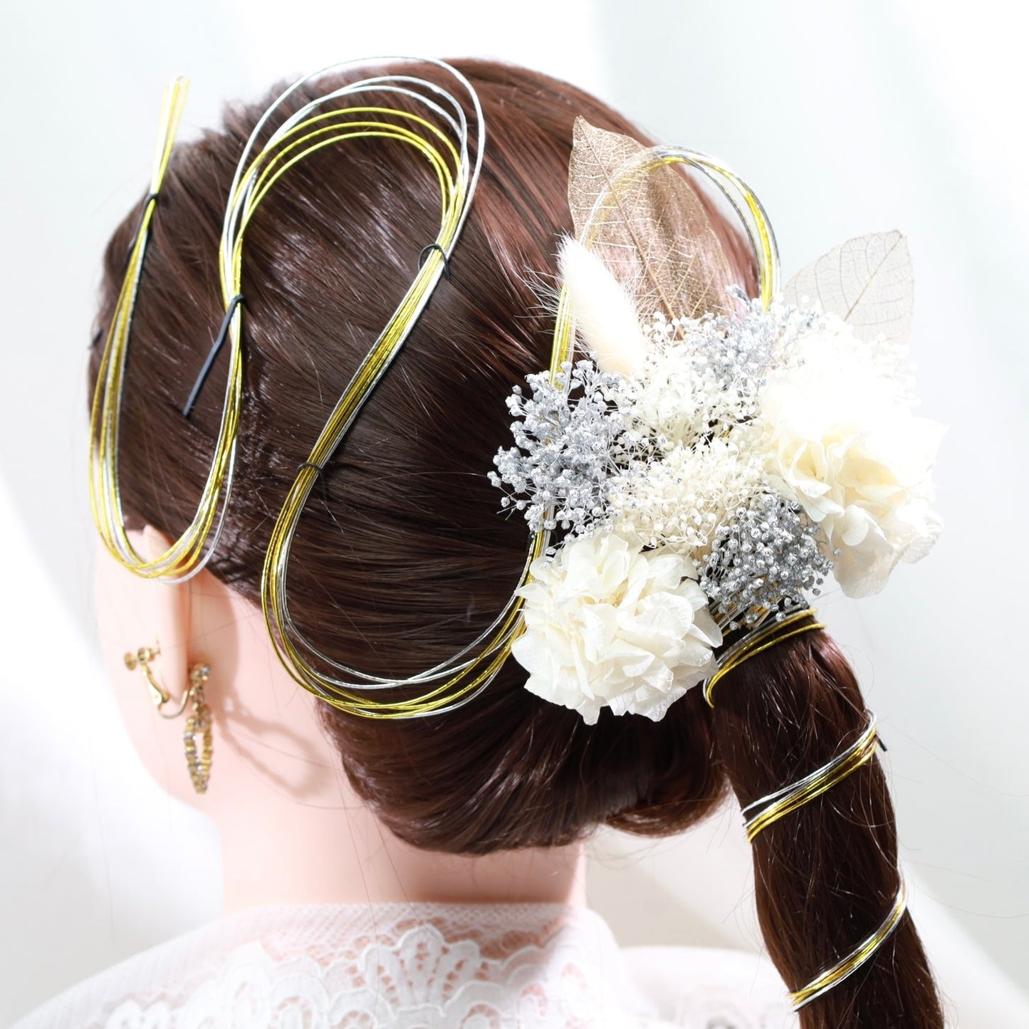 髪飾り ナクレ【ヘアアクセサリー 花 ドライフラワー プリザーブド】 【結婚式 和装 アクセサリー】