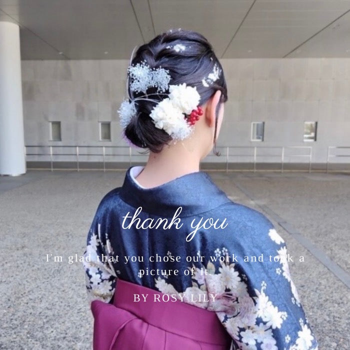 髪飾り ナクレ【ヘアアクセサリー 花 ドライフラワー プリザーブド】 【結婚式 和装 アクセサリー】