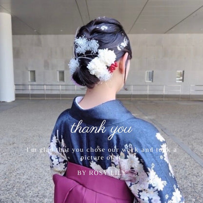 髪飾り ナクレ【ヘアアクセサリー 花 ドライフラワー プリザーブド】 【結婚式 和装 アクセサリー】