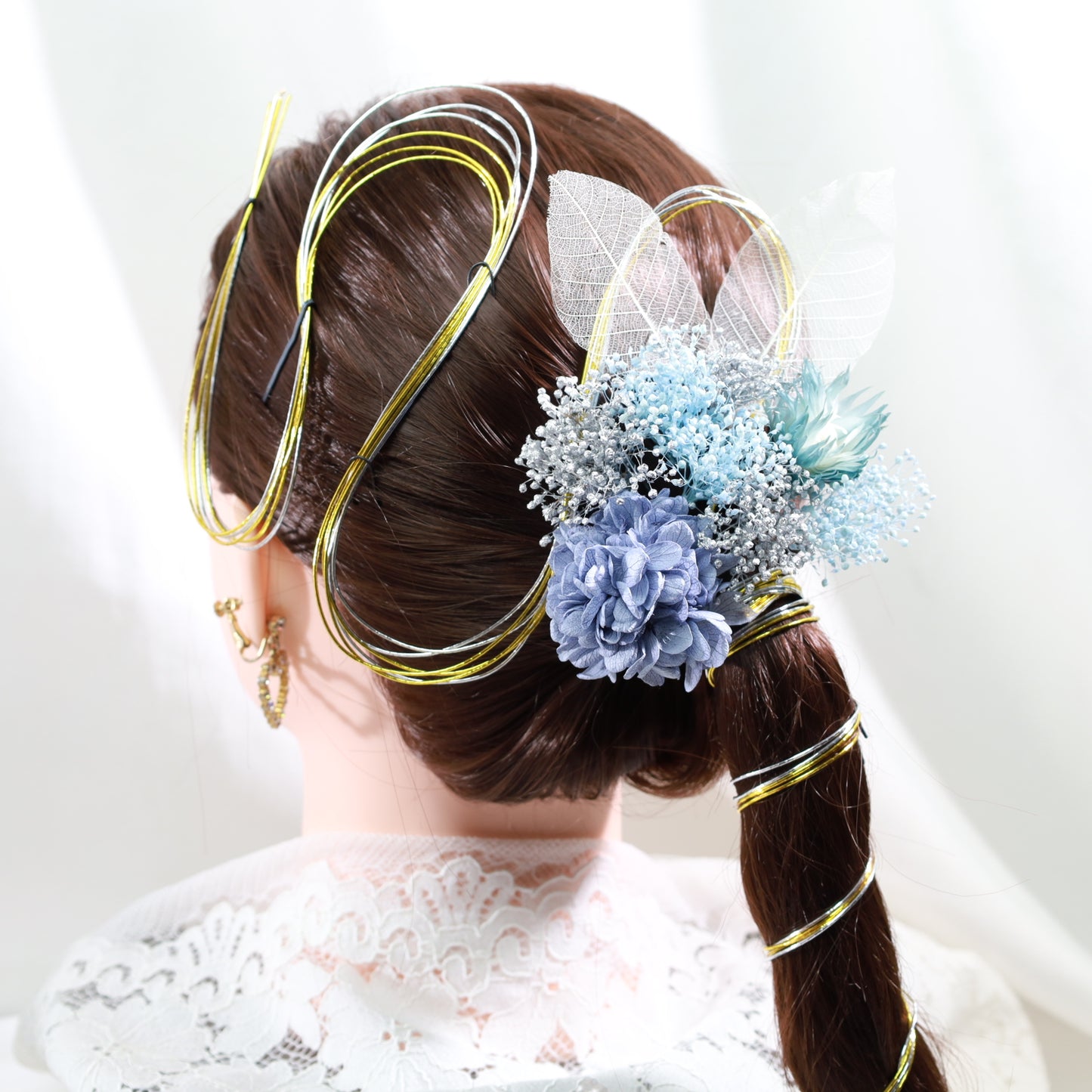 髪飾り リンカンシャー【ヘアアクセサリー　花　ドライフラワー　プリザーブド】 【結婚式　和装　アクセサリー】