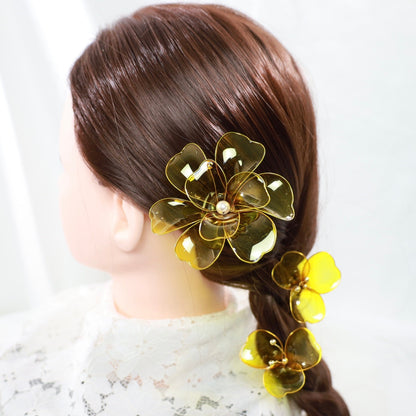 ヘッドドレス A2【アメリカンフラワー 髪飾り 和装ヘアアクセサリー 花 ヘッドドレス】 【結婚式 ヘアアクセサリー】