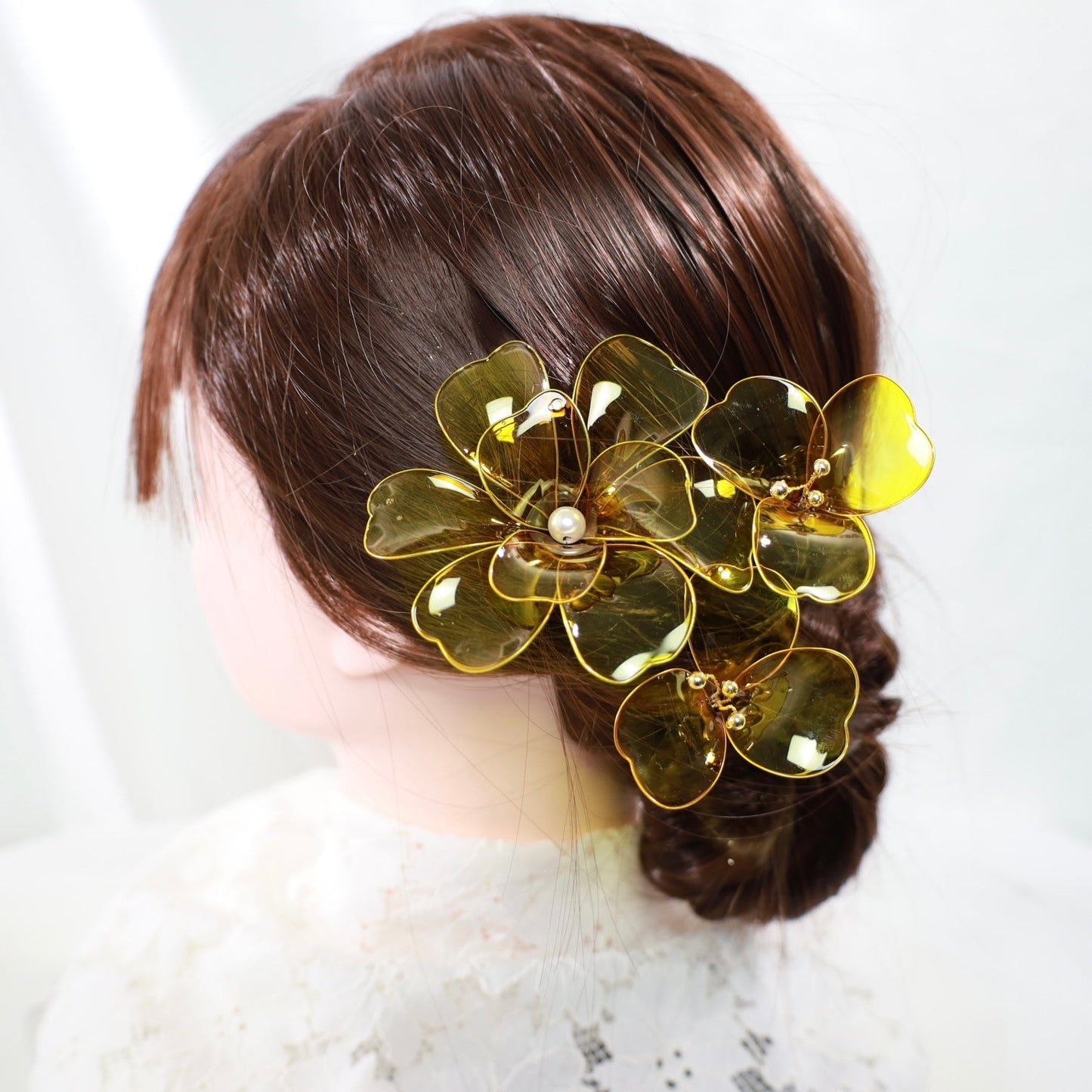 ヘッドドレス A2【アメリカンフラワー 髪飾り 和装ヘアアクセサリー 花 ヘッドドレス】 【結婚式 ヘアアクセサリー】