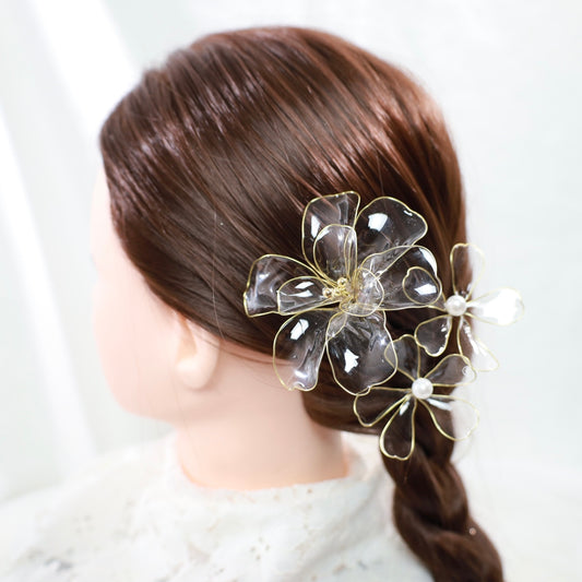 ヘッドドレス A3【アメリカンフラワー　髪飾り　和装ヘアアクセサリー　花　ヘッドドレス】 【結婚式　ヘアアクセサリー】