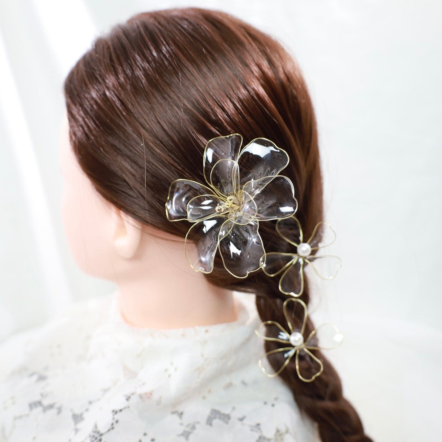 ヘッドドレス A3【アメリカンフラワー 髪飾り 和装ヘアアクセサリー 花 ヘッドドレス】 【結婚式 ヘアアクセサリー】