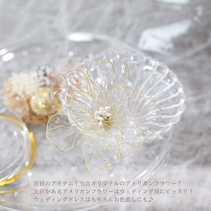 ヘッドドレス A4【アメリカンフラワー 髪飾り ヘアアクセサリー 花 ヘッドドレス ドライフラワー プリザーブドフラワー リボン 和玉髪飾り】 【結婚式 和装ヘアアクセサリー】