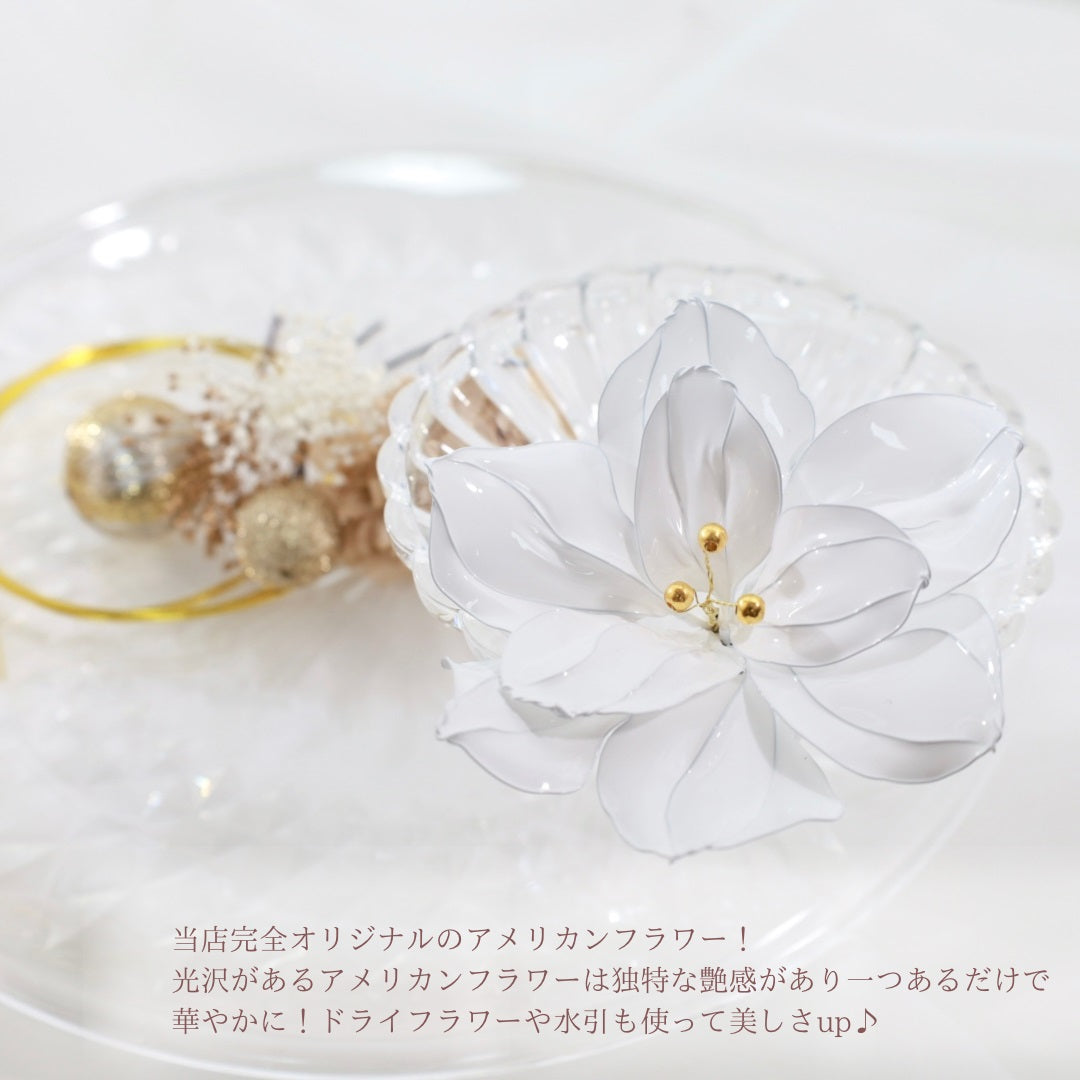 ヘッドドレス A6【アメリカンフラワー 髪飾り ヘアアクセサリー 花 ヘッドドレス ドライフラワー プリザーブドフラワー 水引 和玉髪飾り】 【結婚式 和装ヘアアクセサリー】