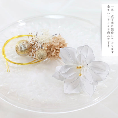 ヘッドドレス A6【アメリカンフラワー 髪飾り ヘアアクセサリー 花 ヘッドドレス ドライフラワー プリザーブドフラワー 水引 和玉髪飾り】 【結婚式 和装ヘアアクセサリー】