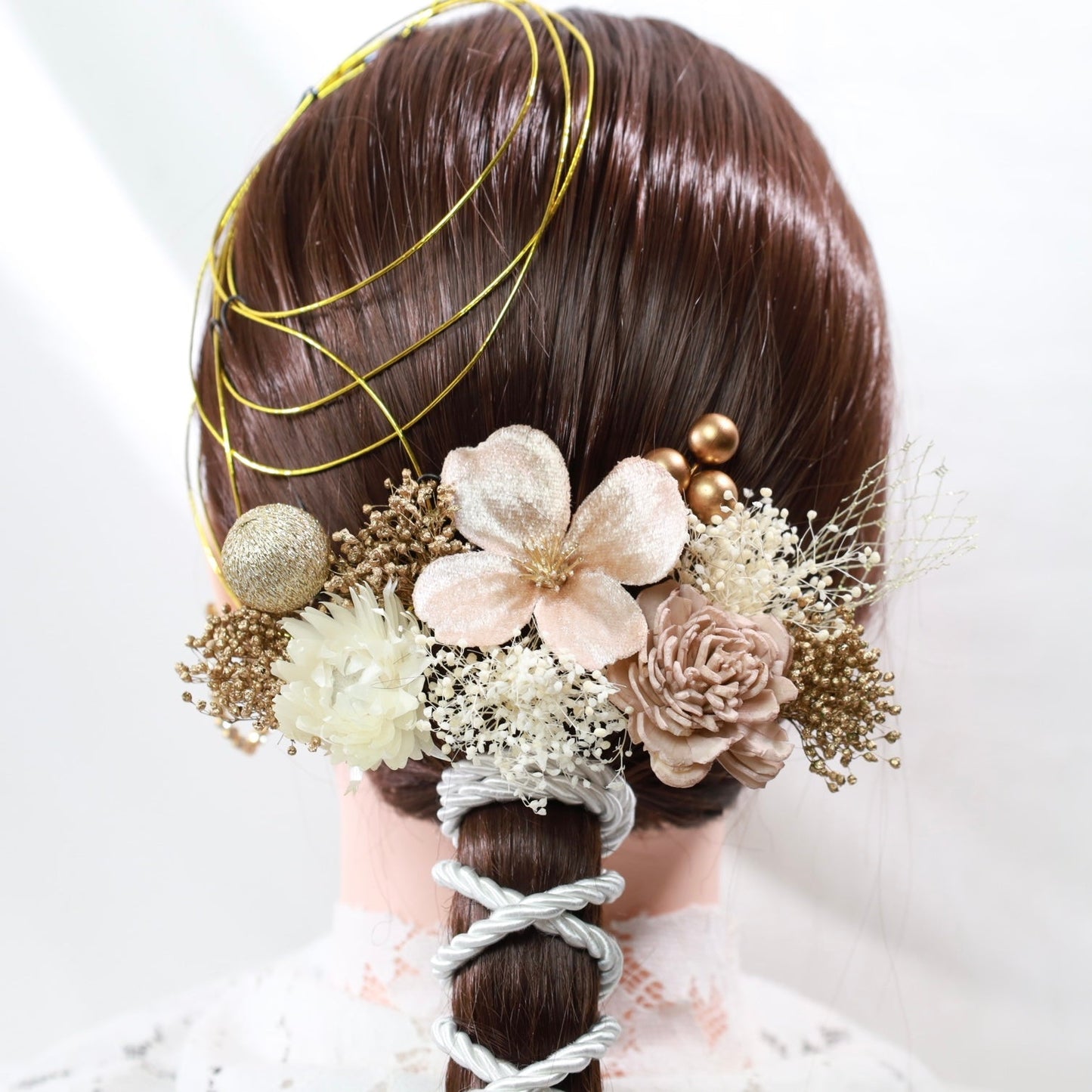髪飾り オルド【ヘアアクセサリー 花 ドライフラワー プリザーブド 水引 造花】 【結婚式 和装 アクセサリー】