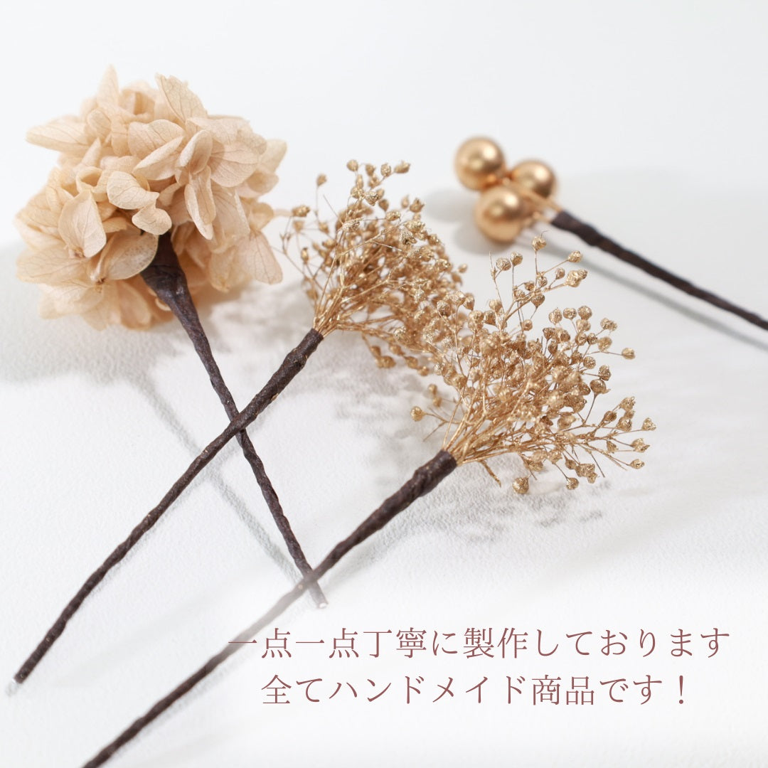 髪飾り ロール【ヘアアクセサリー 花 ドライフラワー プリザーブド 水引】 【結婚式 和装 アクセサリー】
