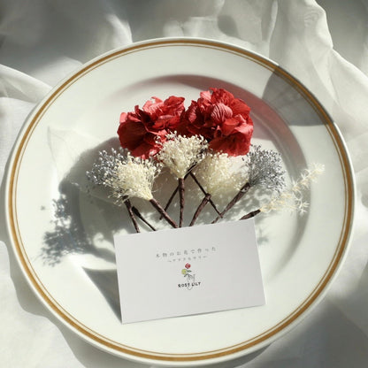 髪飾り K2【ヘアアクセサリー 花 ドライフラワー プリザーブド かすみ草】 【結婚式 和装 アクセサリー】