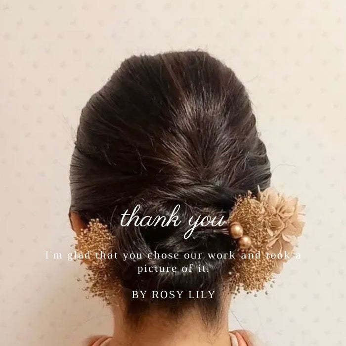 髪飾り K3【ヘアアクセサリー 花 ドライフラワー プリザーブド かすみ草】 【結婚式 和装 アクセサリー】