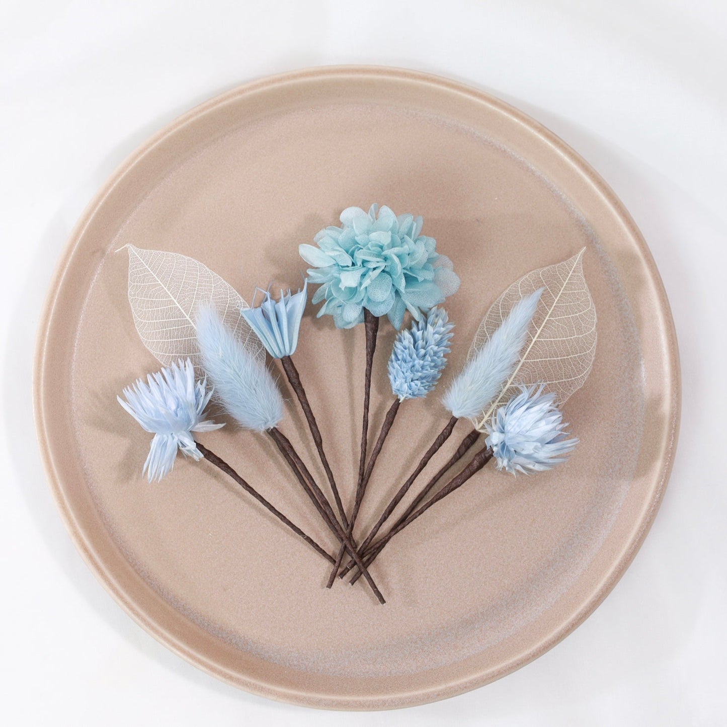 髪飾り K4【ヘアアクセサリー 花 ドライフラワー プリザーブド かすみ草】 【結婚式 和装 アクセサリー】