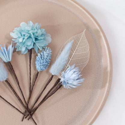 髪飾り K4【ヘアアクセサリー 花 ドライフラワー プリザーブド かすみ草】 【結婚式 和装 アクセサリー】