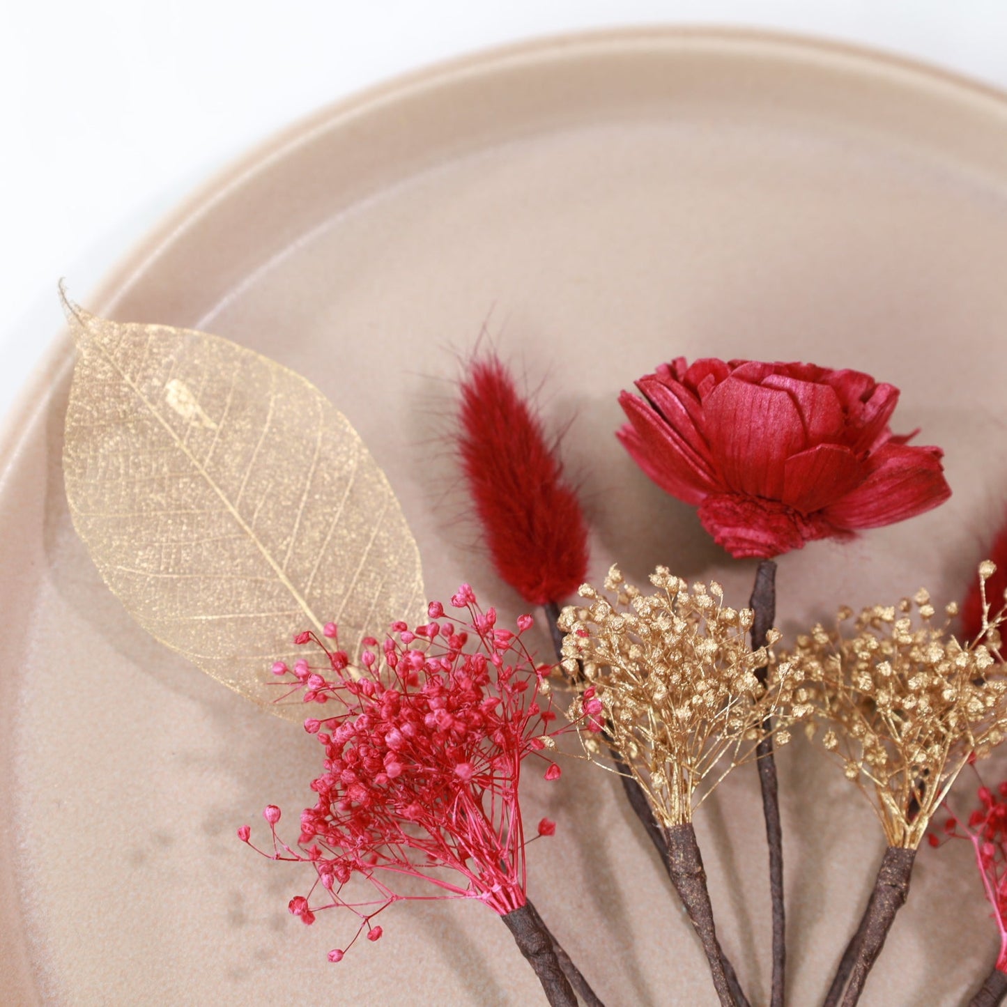 髪飾り K5【ヘアアクセサリー 花 ドライフラワー プリザーブド かすみ草】 【結婚式 和装 アクセサリー】