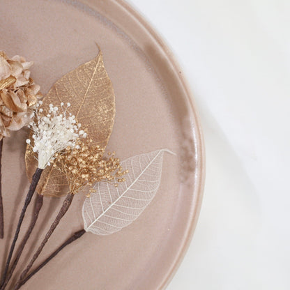 髪飾り K7【ヘアアクセサリー 花 ドライフラワー プリザーブド かすみ草】 【結婚式 和装 アクセサリー】