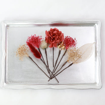 髪飾り K8【ヘアアクセサリー 花 ドライフラワー プリザーブド かすみ草】 【結婚式 和装 アクセサリー】