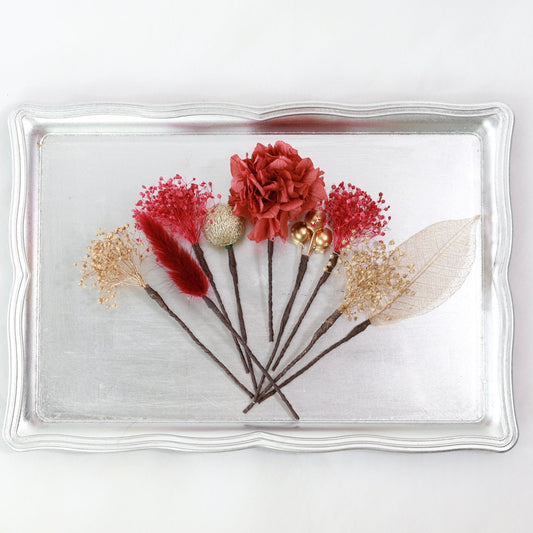 髪飾り K8【ヘアアクセサリー 花 ドライフラワー プリザーブド かすみ草】 【結婚式 和装 アクセサリー】