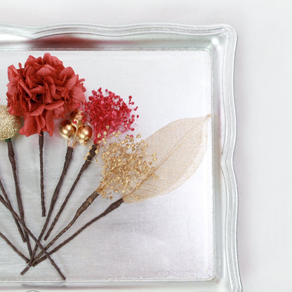 髪飾り K8【ヘアアクセサリー 花 ドライフラワー プリザーブド かすみ草】 【結婚式 和装 アクセサリー】