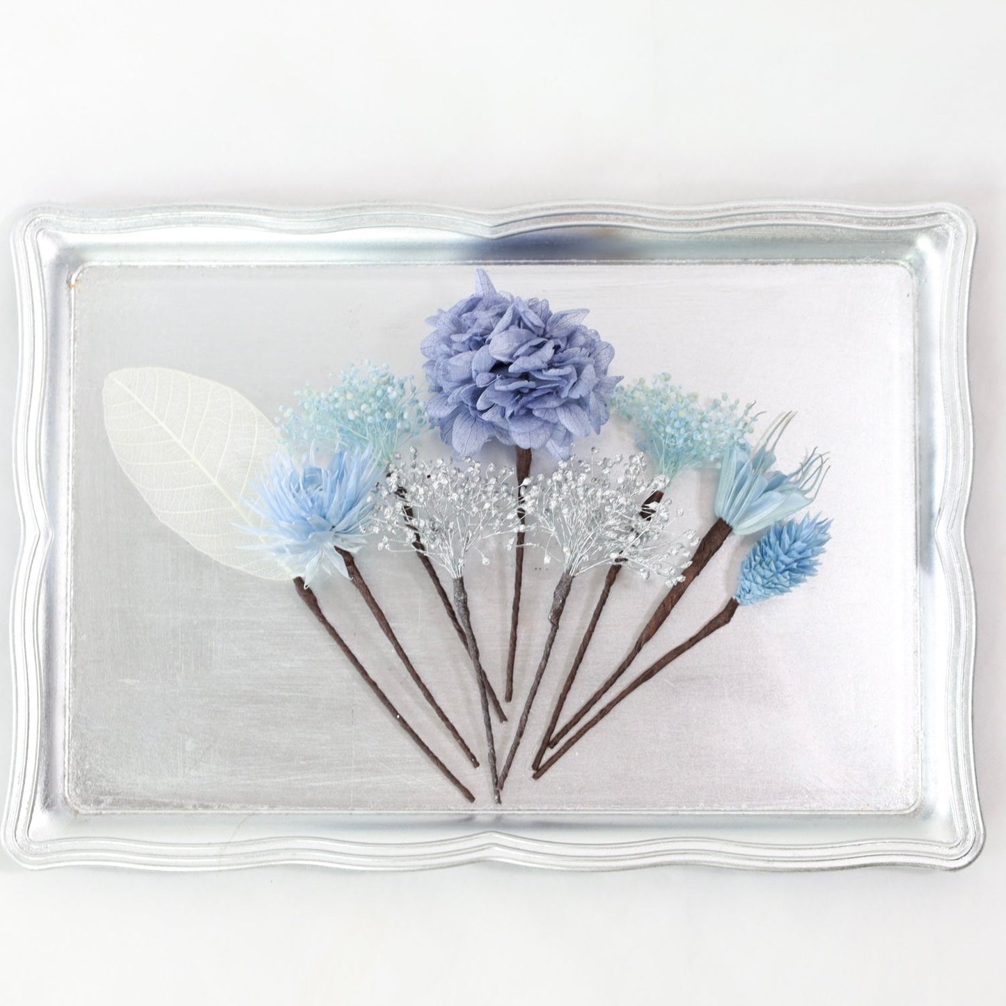 髪飾り K9【ヘアアクセサリー 花 ドライフラワー プリザーブド かすみ草】 【結婚式 和装 アクセサリー】