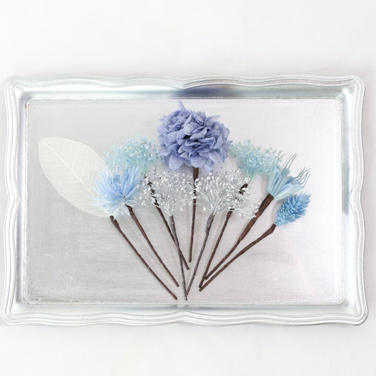 髪飾り K9【ヘアアクセサリー 花 ドライフラワー プリザーブド かすみ草】 【結婚式 和装 アクセサリー】