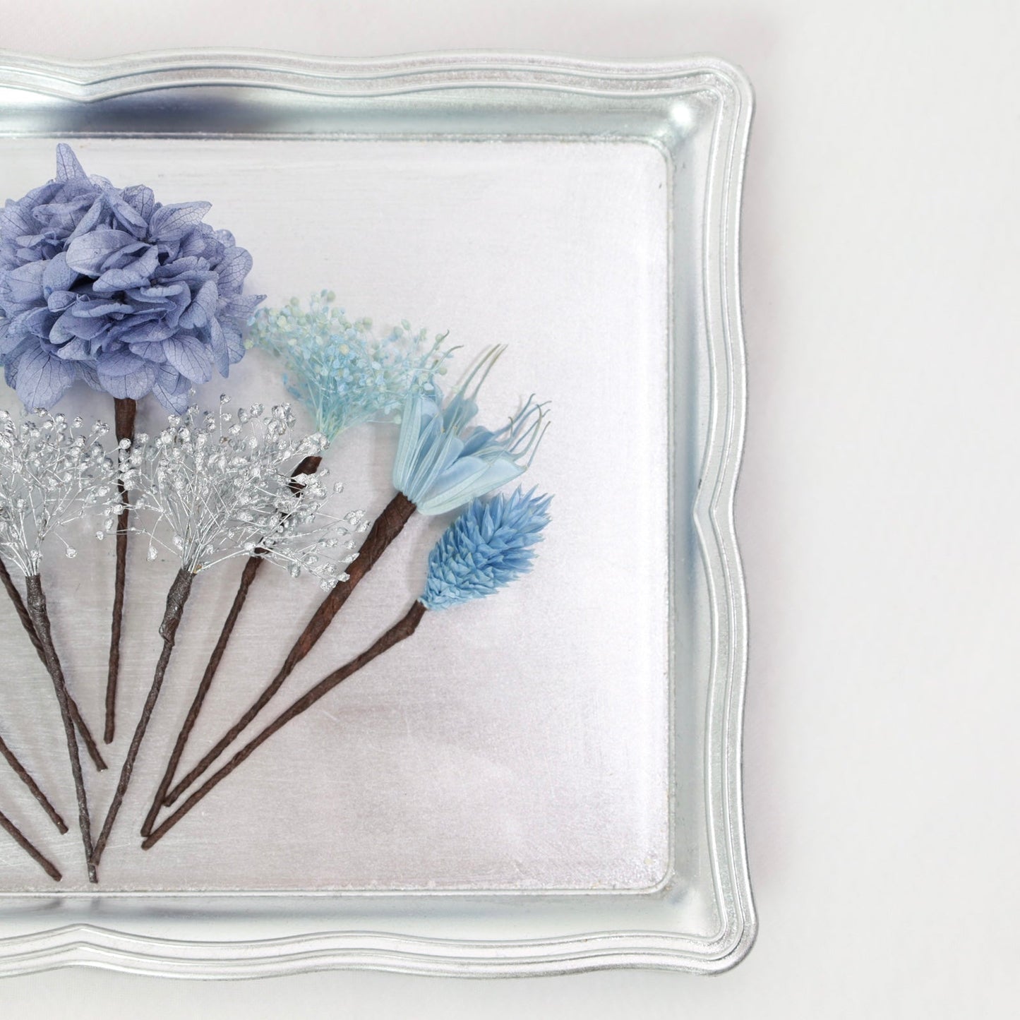 髪飾り K9【ヘアアクセサリー 花 ドライフラワー プリザーブド かすみ草】 【結婚式 和装 アクセサリー】