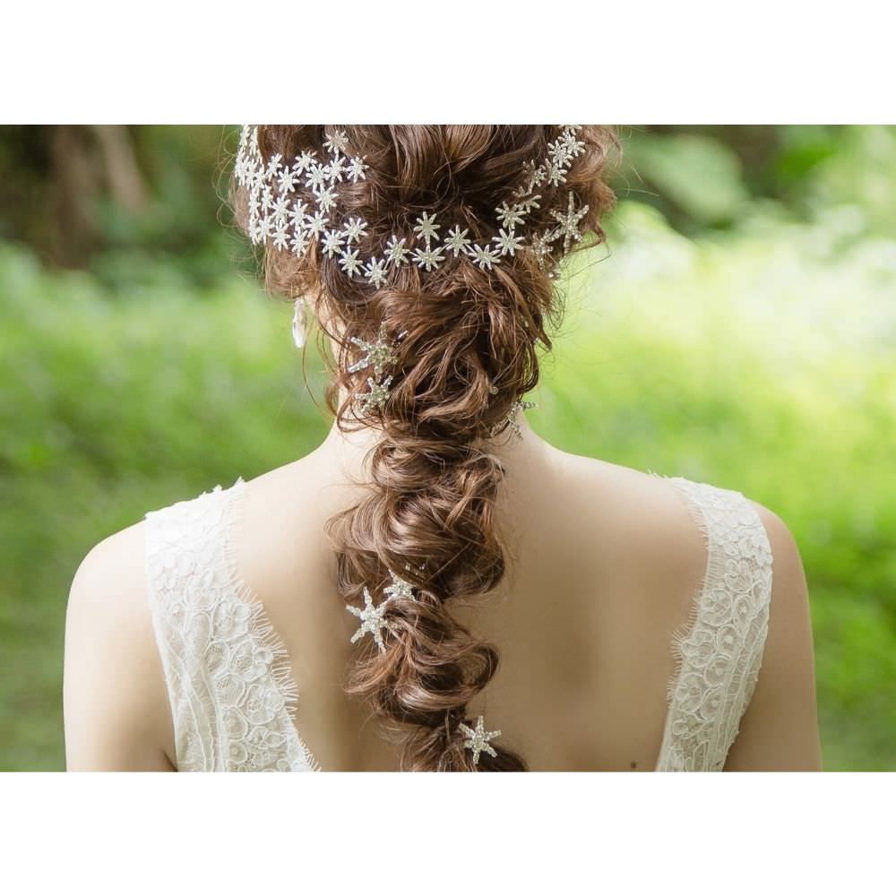 ヘアピンセット silver/gold ~ブライダルヘッドドレス~ ≪HPN-02≫ 【結婚式 ヘアアクセサリー】