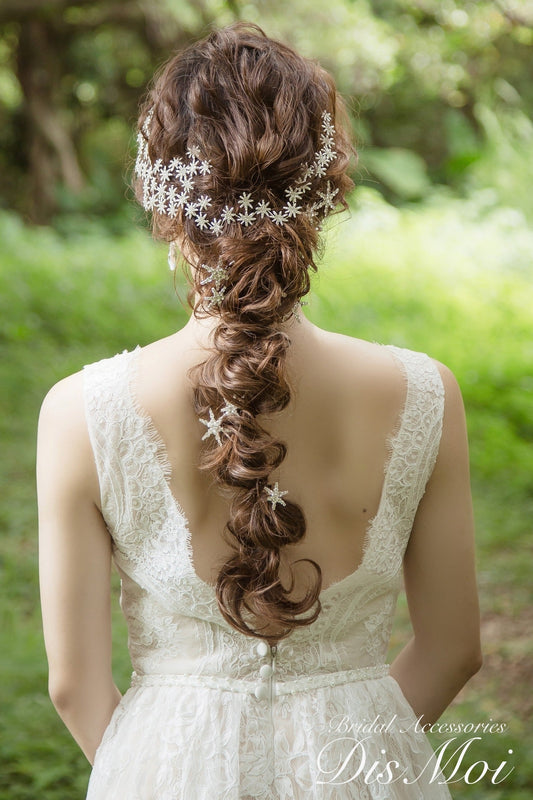 ヘアピンセット silver/gold ~ブライダルヘッドドレス~ ≪HPN-02≫ 【結婚式 ヘアアクセサリー】