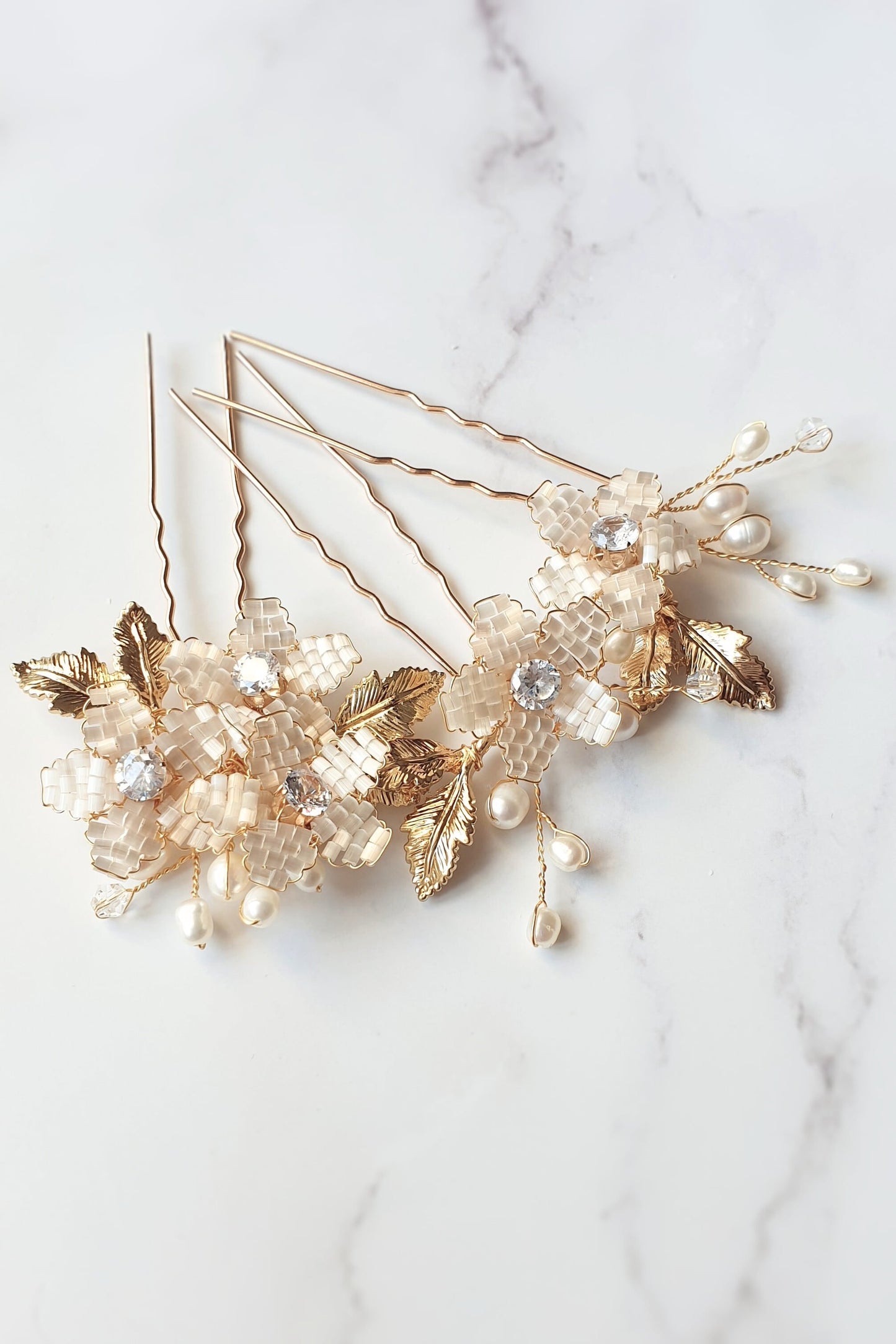 【ヘッドドレス】ヘアピンセット ~ブライダルヘッドドレス~ ≪HPN-07≫ 【結婚式 ヘアアクセサリー】