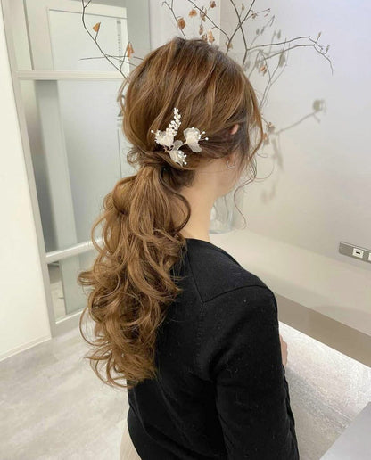 【ヘッドドレス】ヘアピンセット ~ブライダルヘッドドレス~ ≪HPN-07≫ 【結婚式　ヘアアクセサリー】