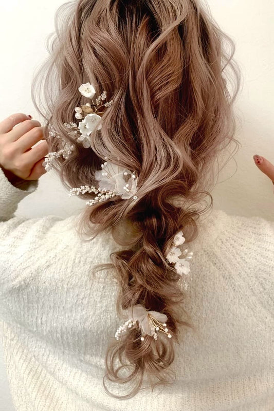 【ヘッドドレス】ヘアピンセット silver/gold ~ブライダルヘッドドレス~ ≪HPN-08≫ 【結婚式 ヘアアクセサリー】