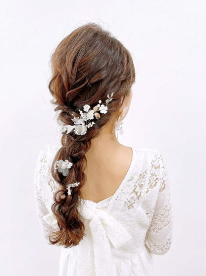 【ヘッドドレス】ヘアピンセット silver/gold ~ブライダルヘッドドレス~ ≪HPN-08≫ 【結婚式 ヘアアクセサリー】