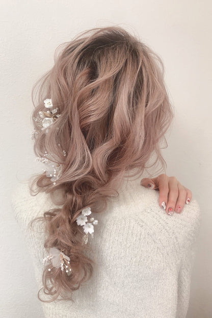 【ヘッドドレス】ヘアピンセット silver/gold ~ブライダルヘッドドレス~ ≪HPN-08≫ 【結婚式 ヘアアクセサリー】