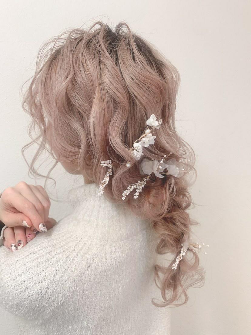 【ヘッドドレス】ヘアピンセット silver/gold ~ブライダルヘッドドレス~ ≪HPN-08≫ 【結婚式 ヘアアクセサリー】