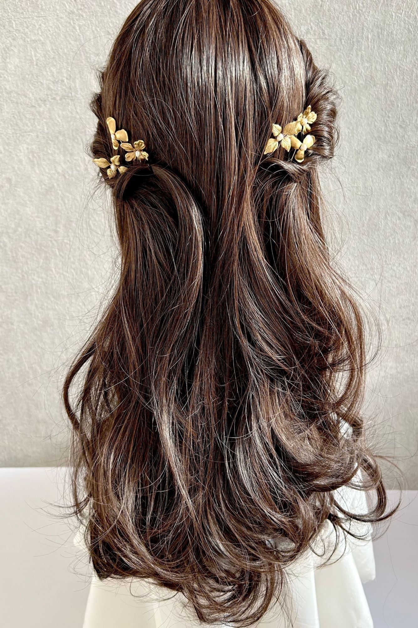 【ヘッドドレス】真鍮パーツのヘアピンセット~ブライダルヘッドドレス~ ≪HPN-16»【結婚式　ヘアアクセサリー】