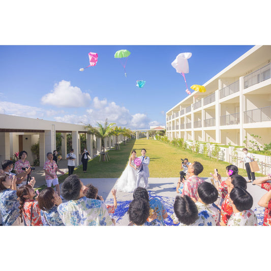 ハッピーパラシュート 【結婚式 挙式 披露宴 演出グッズ】