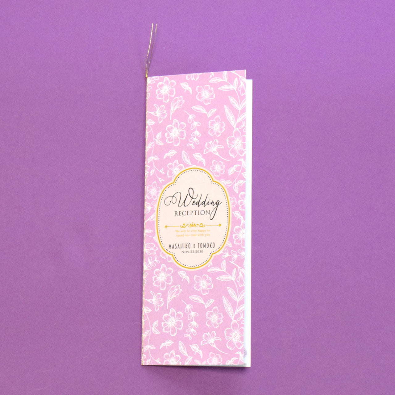 【結婚式 席次表 大人数専用】フランソワ パープル(印刷込み)【結婚式 ペーパー 席次表】